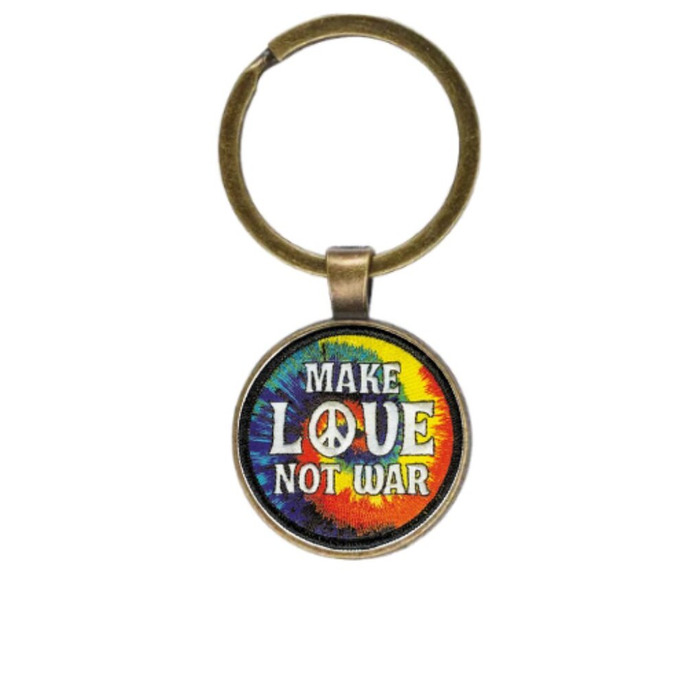 MAKE LOVE NOT WAR Style 2 CUSTOM KEY RING
